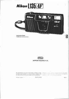 Nikon L135 AF manual. Camera Instructions.